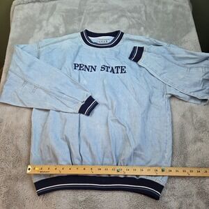 VTG 90s Penn State Denim Long Sleeve Shirt Mens Size XL Embroidered Pullover‎